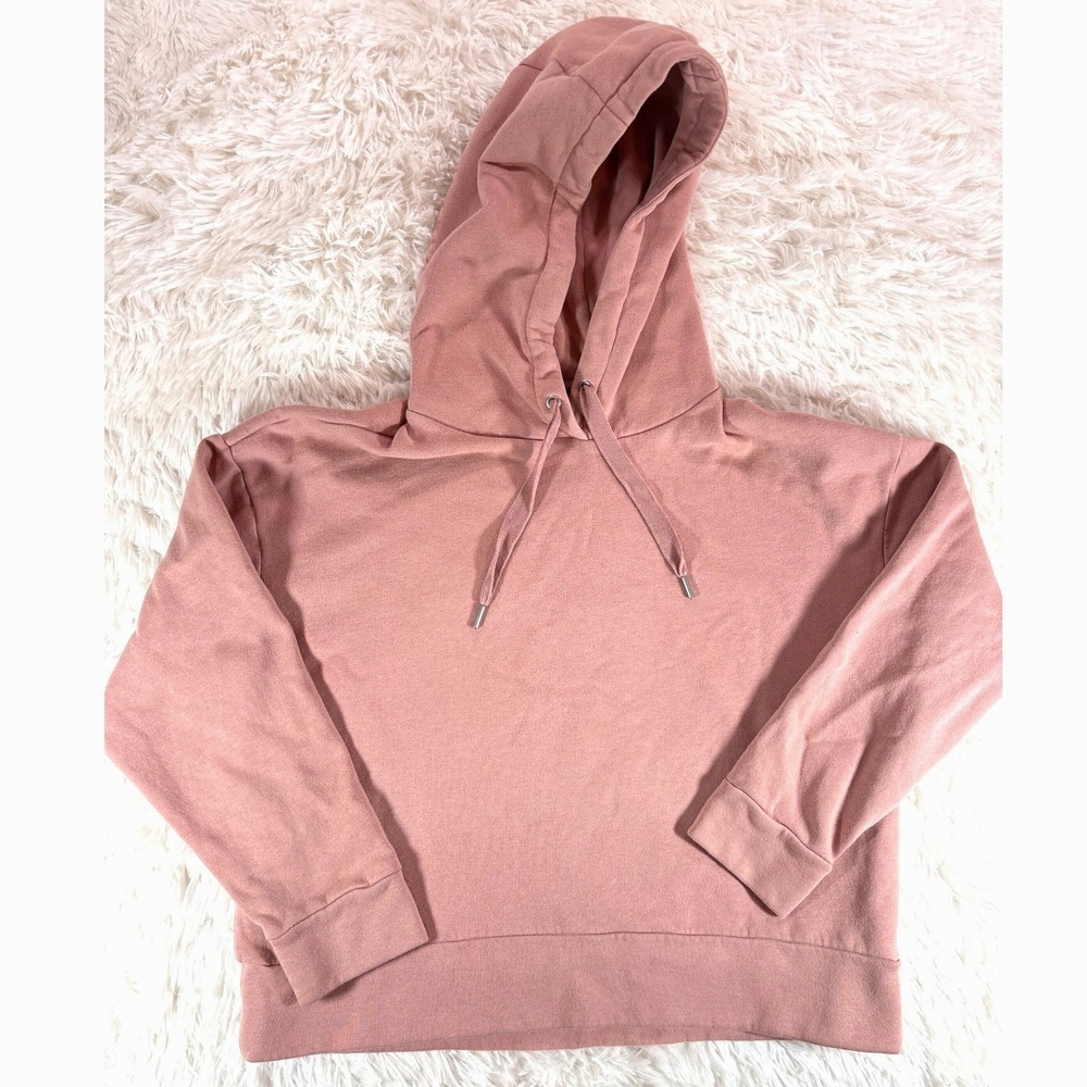 Banana Republic Womens Pink Fleece Pullover Hoodie Sweatshirt Size S Small
